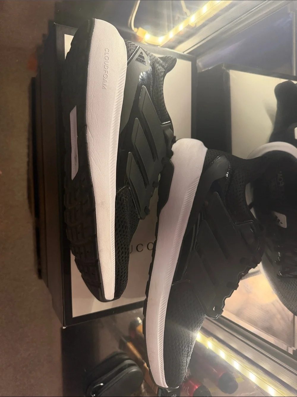 adidas Black and White Athletic Running Sneakers